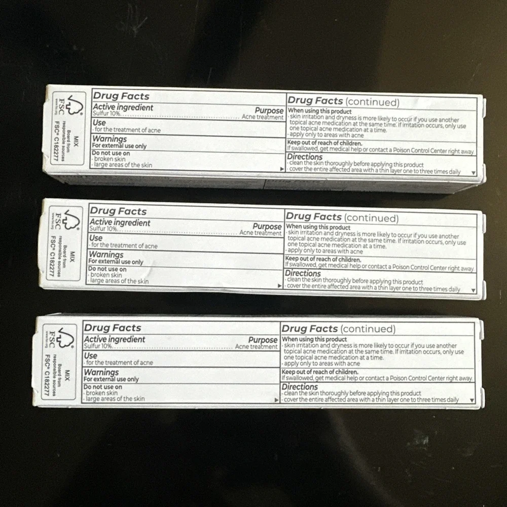 LOT OF 3! Thayers Rapid Acne Treatment 10% Sulfur Acne Prone Skin Exp 1/2027 - Picture 3 of 5